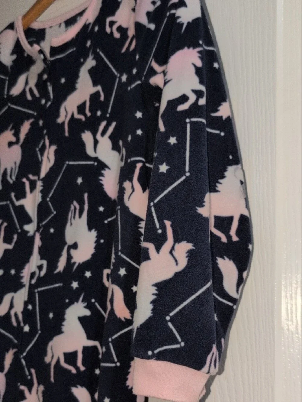 Carter's Navy and Pink Unicorn Constellation Fleece Pajama Set